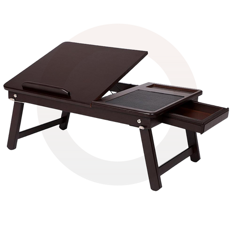 Laptop Table, Bed Tray, Laptop Desk, <br>Wooden Laptop Stand with Phone Holder
